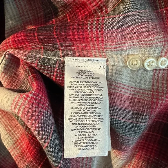 Polo by Ralph Lauren Red Plaid button down shirt size XL - Picture 8 of 8